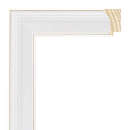 Beyaz Ahşap Çerçeve - Ahşap Zeminli