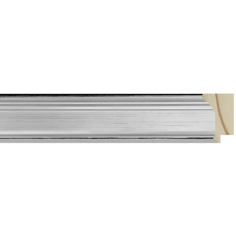 Gümüş / Gri Ahşap Çerçeve - Siyah Zeminli