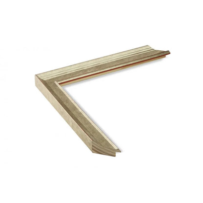 Sıcak Gümüş Ahşap Çerçeve - Kremit Renk Zeminli