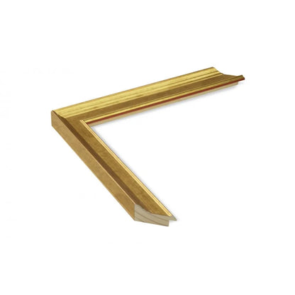 Altın Ahşap Çerçeve - Kırmızı Zeminli