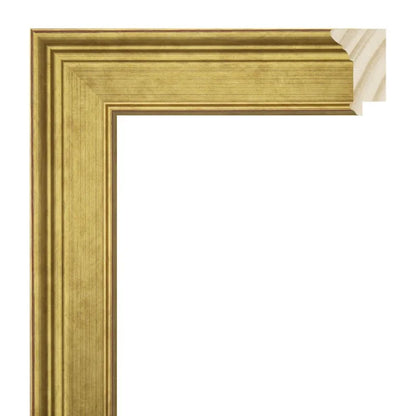 Altın Ahşap Çerçeve - Kırmızı Zeminli