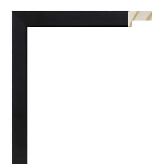 Siyah Mat Vernik Kaplamalı Ahşap Çerçeve