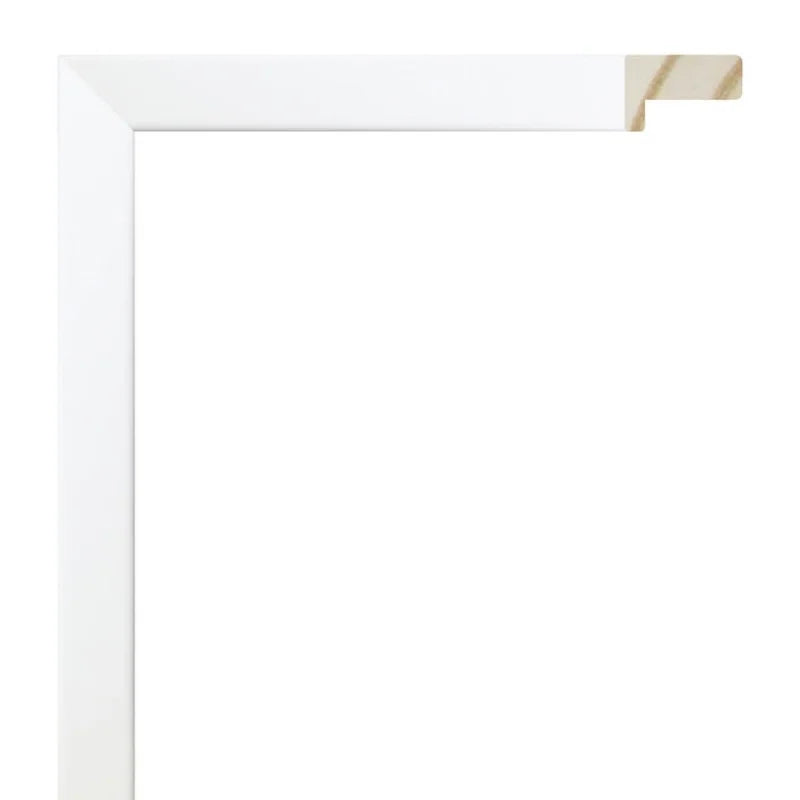 Beyaz Mat Vernik Kaplamalı Ahşap Çerçeve