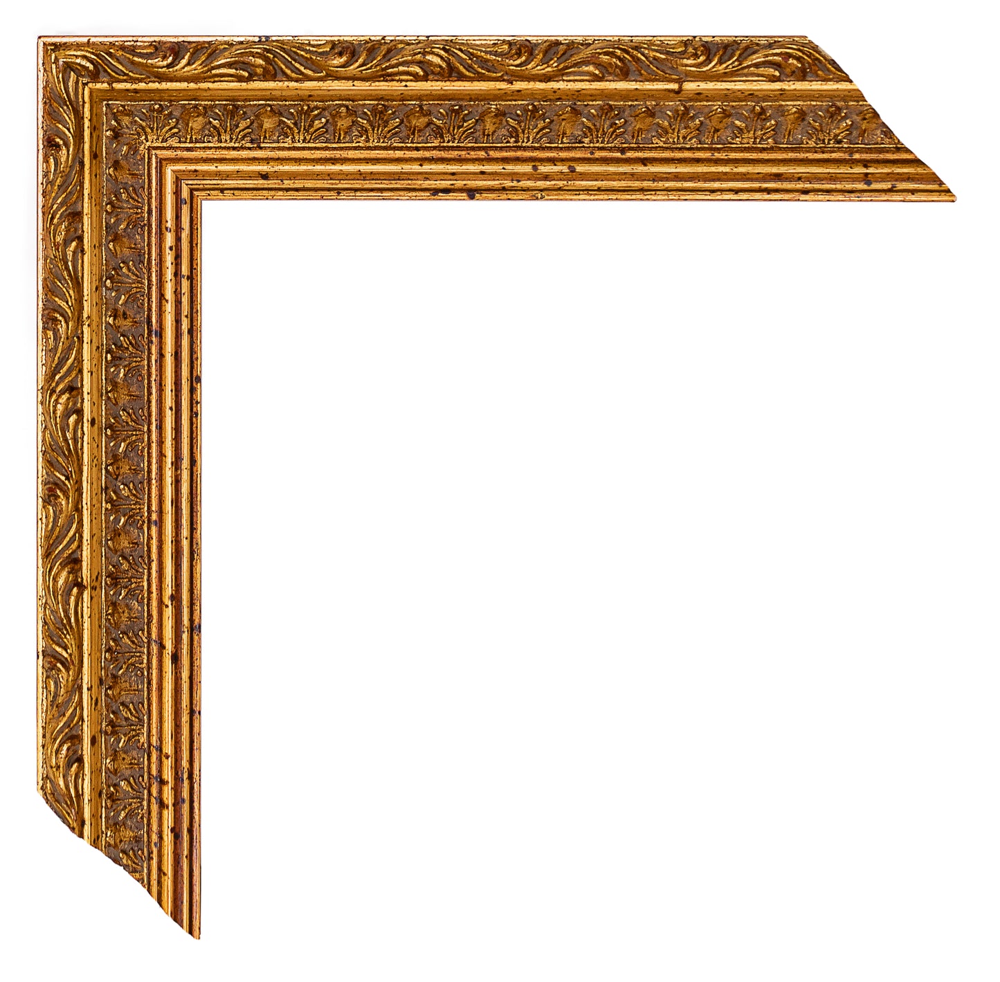 Altın Eskitilmiş Ahşap Oyma Çerçeve