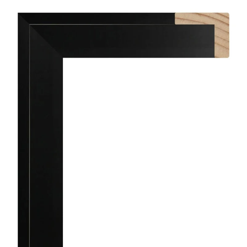 Mat Siyah Vernik Kaplamalı Ahşap Çerçeve
