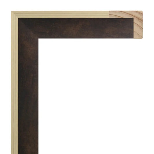 Kahverengi Ahşap Çerçeve - Altın Kenarlı