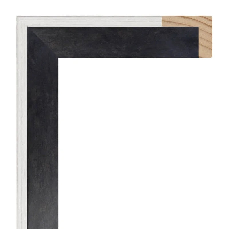 Siyah Ahşap Çerçeve - Gümüş Kenarlı