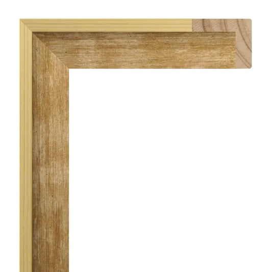 Gül Altın Ahşap Çerçeve - Altın Kenar