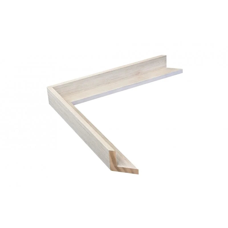 Beyaz Dokulu Ahşap Çerçeve