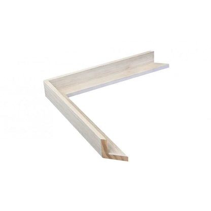 Beyaz Dokulu Ahşap Çerçeve