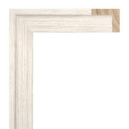 Beyaz Dokulu Ahşap Çerçeve