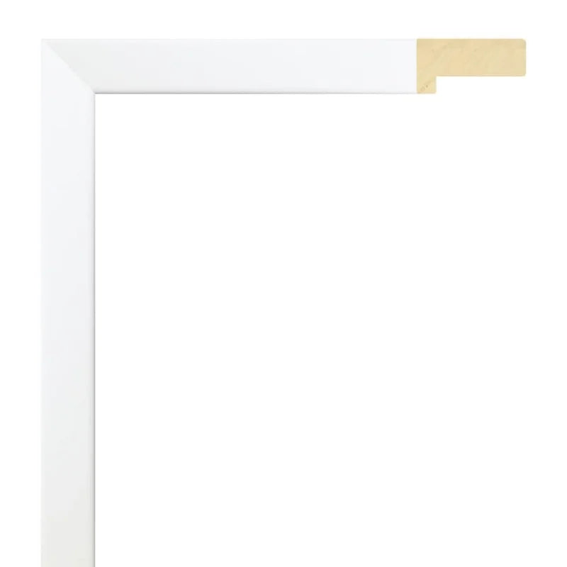 Mat Beyaz Ahşap Çerçeve - Vernik Kaplamalı