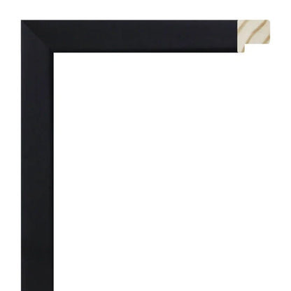 Mat Siyah Vernik Kaplamalı Ahşap Çerçeve
