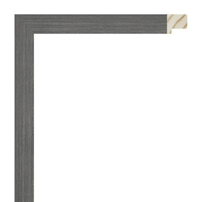 Gri Ahşap Çerçeve - Gümüş Zeminli