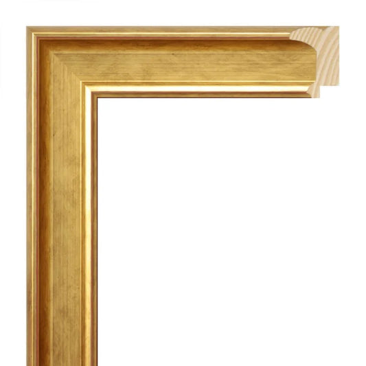 Gül Altın Renkli Ahşap Çerçeve - Kırmızı Zeminli