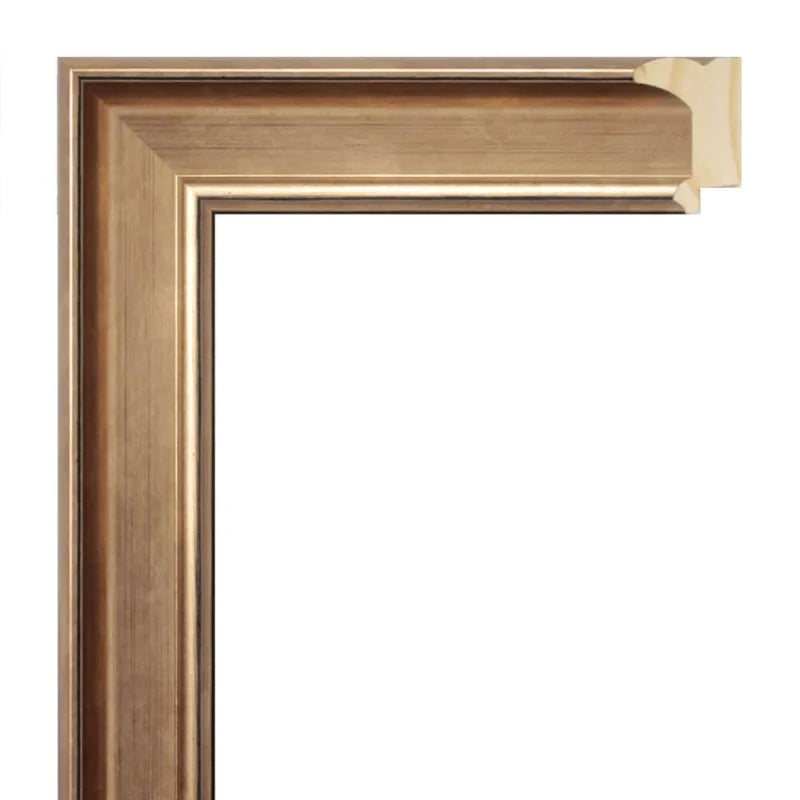 Bronz Eskitme Renkli Ahşap Çerçeve - Siyah Zeminli