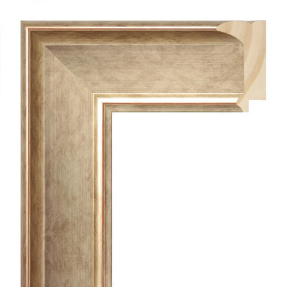 Gümüş Eskitme Ahşap Çerçeve - Kırmızı Zeminli