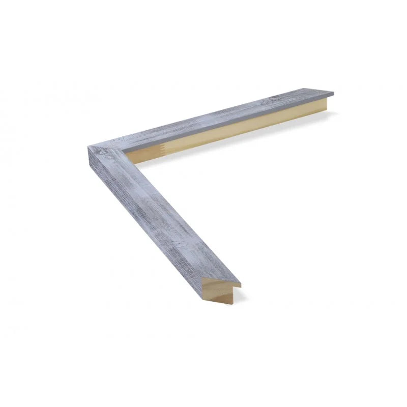 Gri Eskitilmiş Ahşap Çerçeve