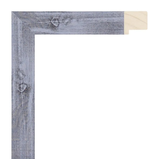 Gri Eskitilmiş Ahşap Çerçeve