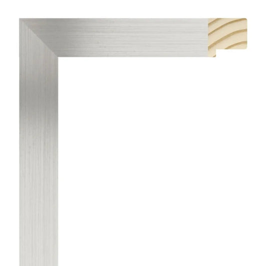 Gümüş Alüminyum Desenli Ahşap Çerçeve