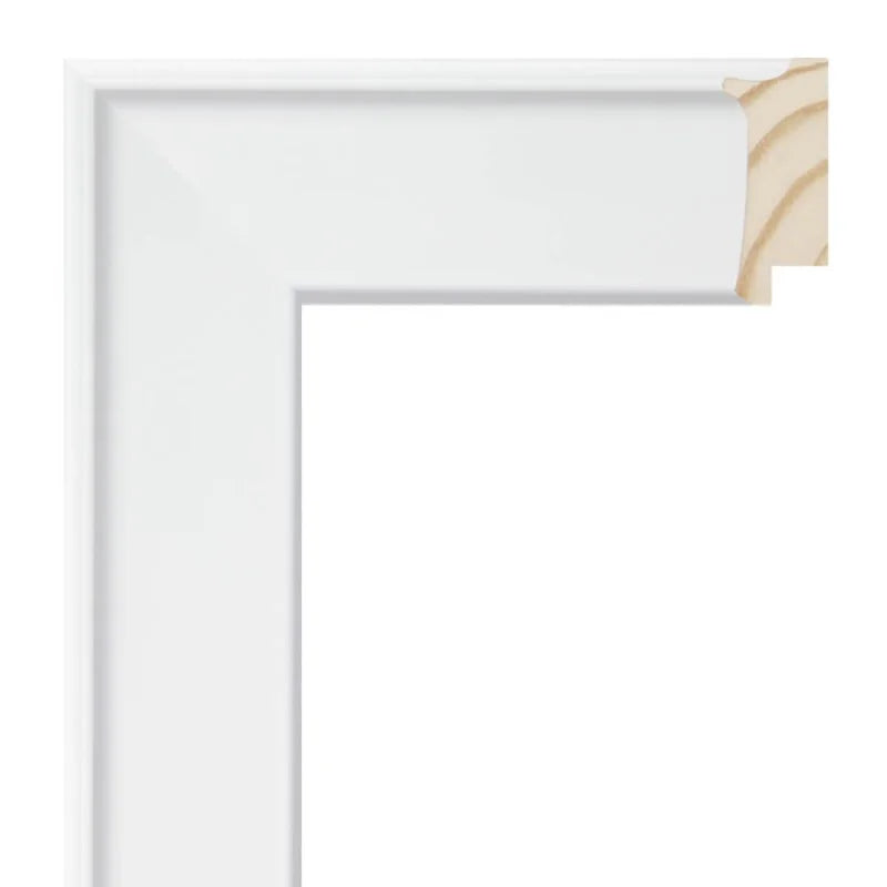 Beyaz Ahşap Çerçeve - Parlak Beyaz Vernik Kaplamalı