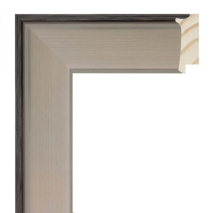 Gümüş Alüminyum Renkli Ahşap Çerçeve - Koyu Kenarlık