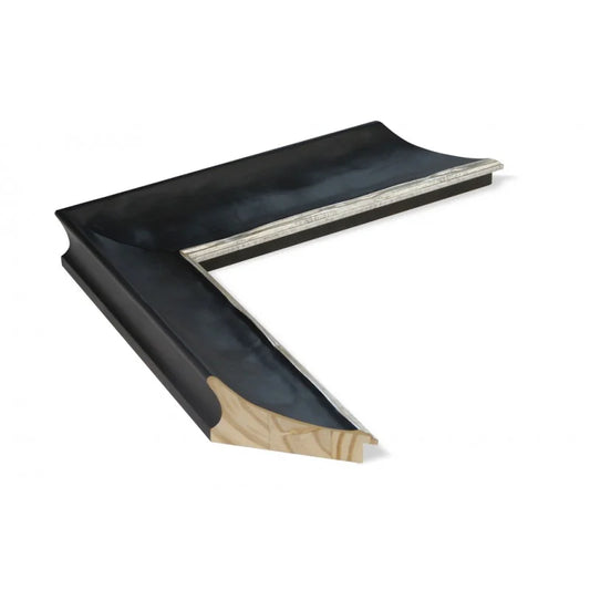 Siyah / Antrasit Renkli Gümüş Kenarlı Ahşap Çerçeve