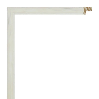 Mat Beyaz Eskitilmiş Ahşap Çerçeve