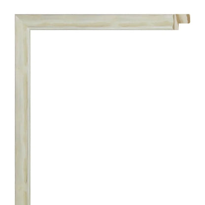 Gümüş Renkli Eskitilmiş Ahşap Çerçeve