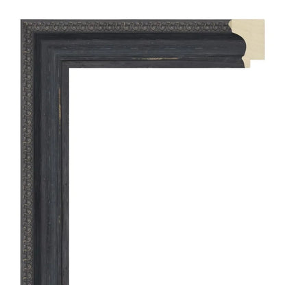 Siyah Klasik Desenli Ahşap Çerçeve