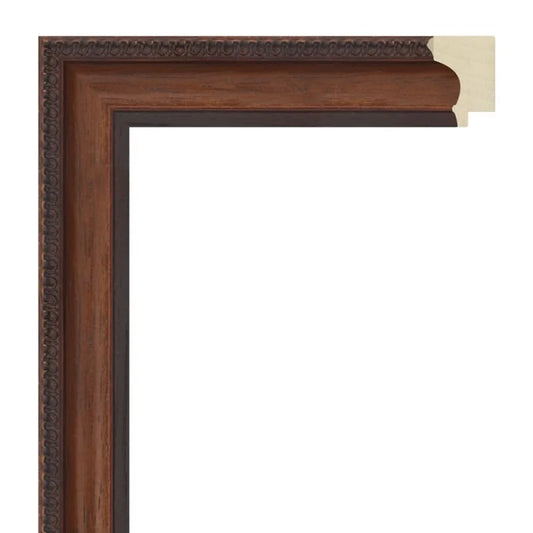 Ceviz Renkli Klasik Desenli Ahşap Çerçeve