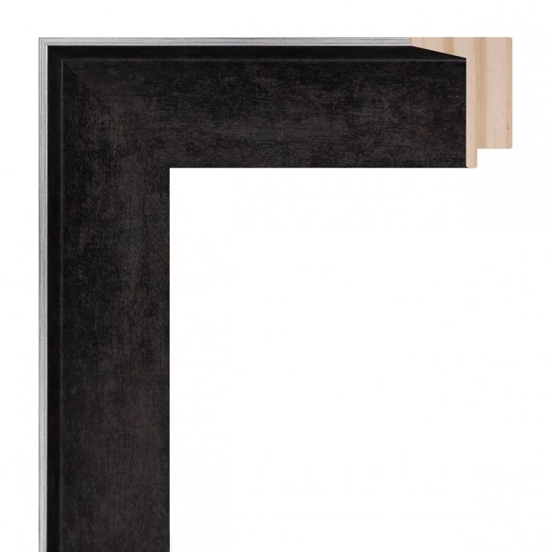 Antrasit Ahşap Çerçeve - Gümüş Kenarlı