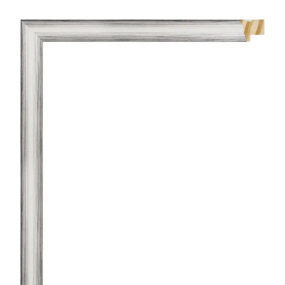 Gümüş Ahşap Çerçeve - Siyah Zeminli