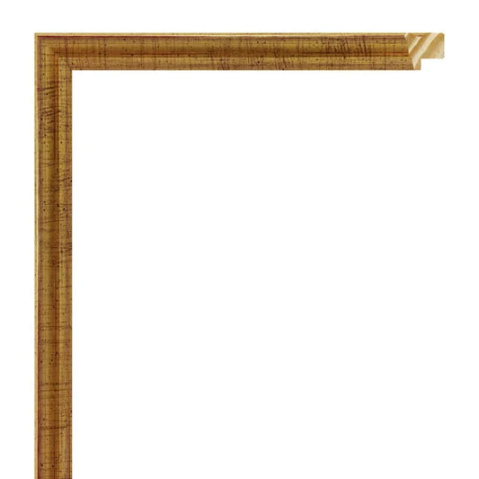 Gül Altın Renkli Ahşap Çerçeve - Kırmızı Zeminli