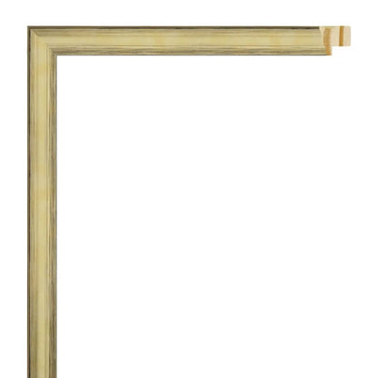 Altın Ahşap Çerçeve - Siyah Zeminli