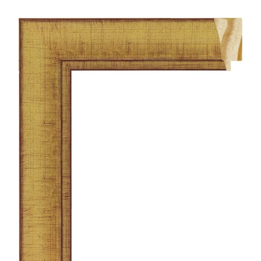 Gül Altın Ahşap Çerçeve - Kırmızı Zeminli