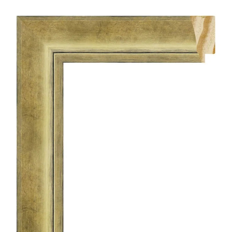 Altın Ahsap Çerçeve - Siyah Zeminli