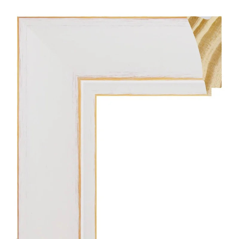 Beyaz Mat Yıkamalı Ahşap Çerçeve