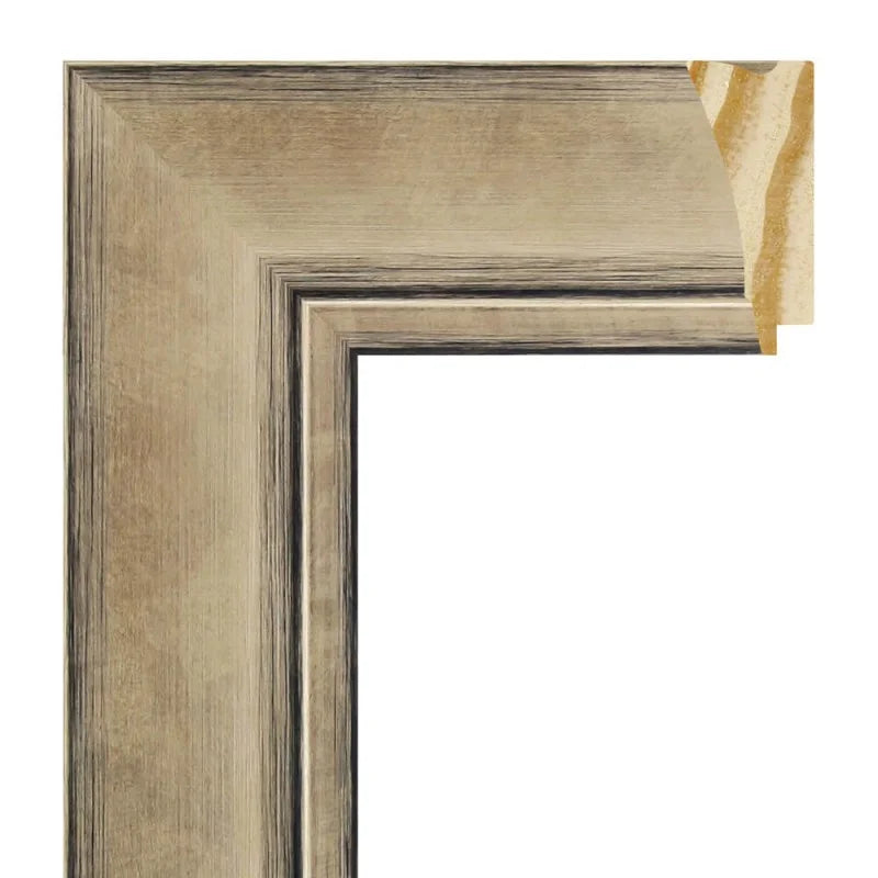 Gümüş Ahşap Çerçeve - Siyah Zeminli