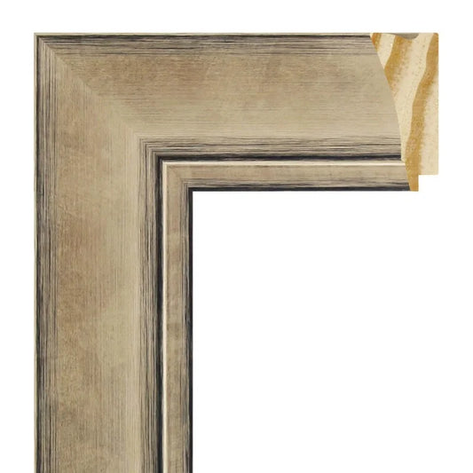 Gümüş Ahşap Çerçeve - Siyah Zeminli