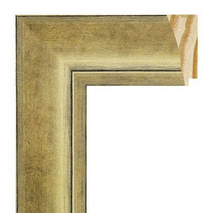 Açık Altın Ahşap Çerçeve - Siyah Zeminli