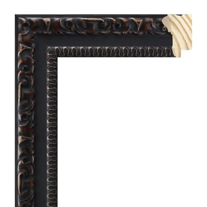 Siyah / Ceviz Klasik Desenli Ahşap Çerçeve