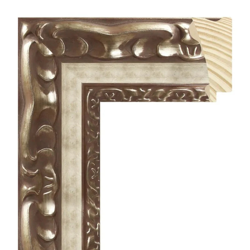 Antik Gümüş Ahşap Çerçeve