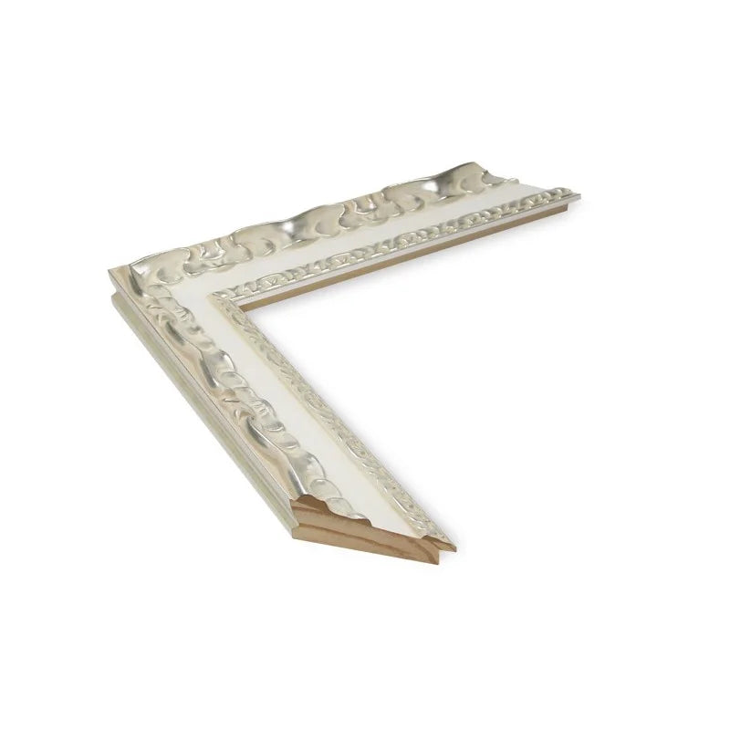 Gümüş / Beyaz Ahşap Çerçeve