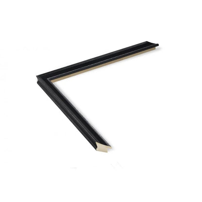 Siyah Renkli Gümüş Eskitmeli Ahşap Çerçeve