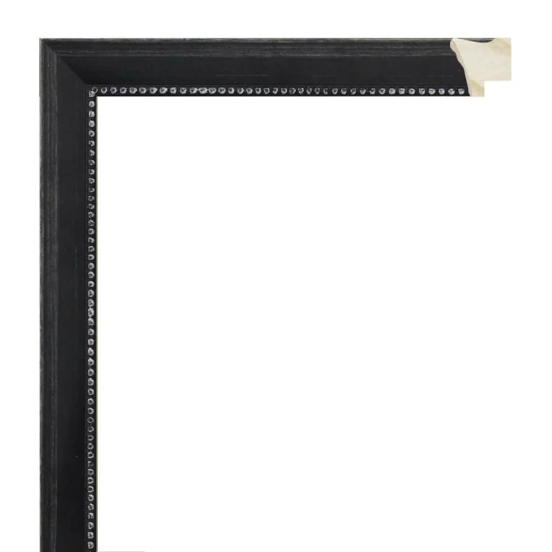 Siyah Renkli Gümüş Eskitmeli Ahşap Çerçeve