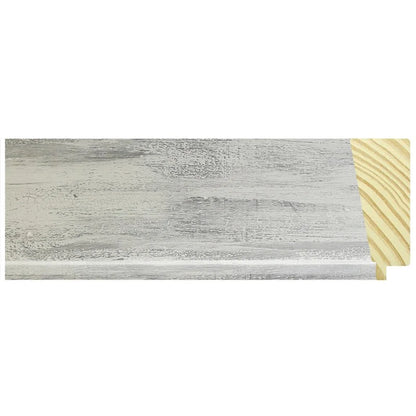 Beyaz Yıkamalı Dokulu Ahşap Çerçeve