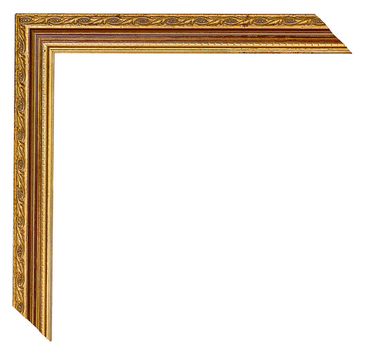 Altın Eskitilmiş Ahşap Oyma Çerçeve
