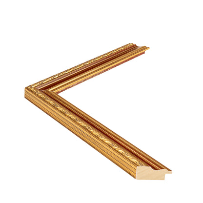 Altın Eskitilmiş Ahşap Oyma Çerçeve