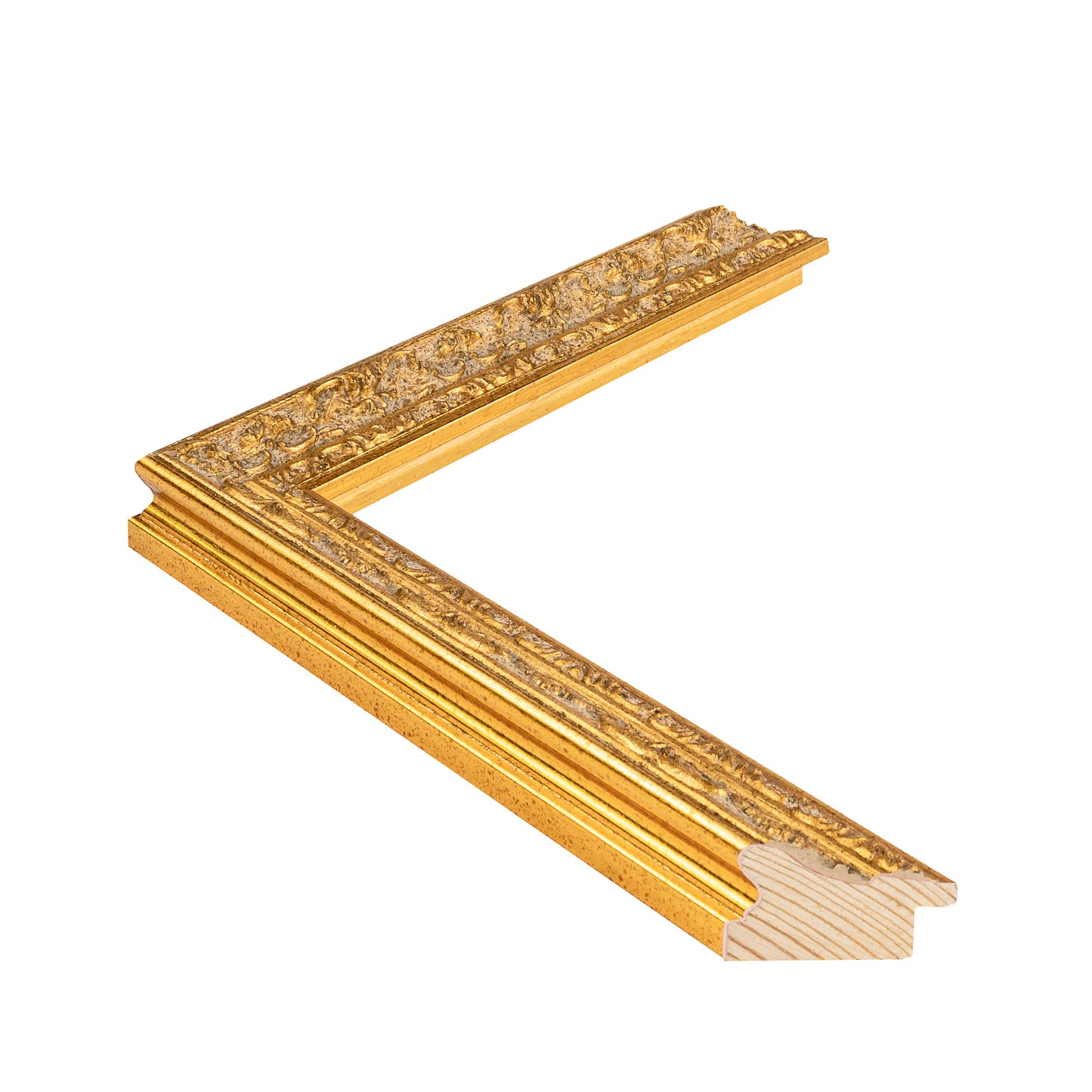 Altın Eskitilmiş Dekoratif Ahşap Oyma Çerçeve